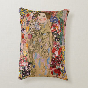 Postumt porträtt av Ria Munk av Gustav Klimt Prydnadskudde