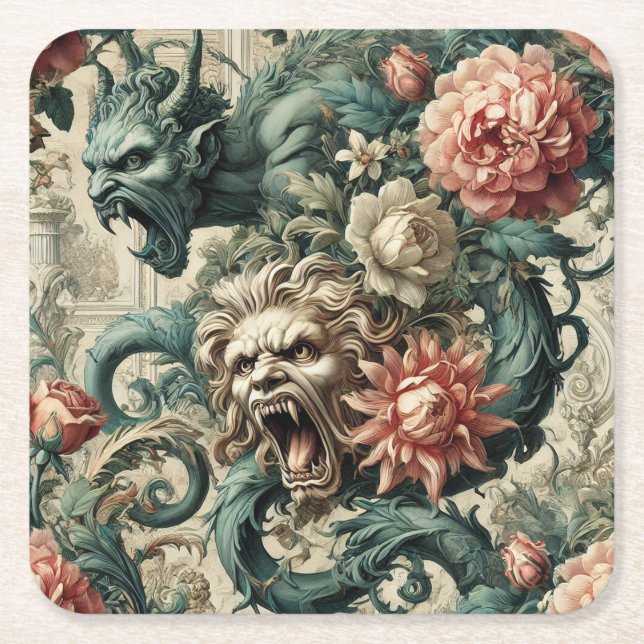 Posture of Perdition – Gothic Victorian Underlägg Papper Kvadrat (Framsidan)