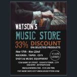 Postval, Music Store-reklam Reklamblad<br><div class="desc">Spela in Select,  Music Store-annonsering med utfällbara utlösare av Affärskortet Store.</div>