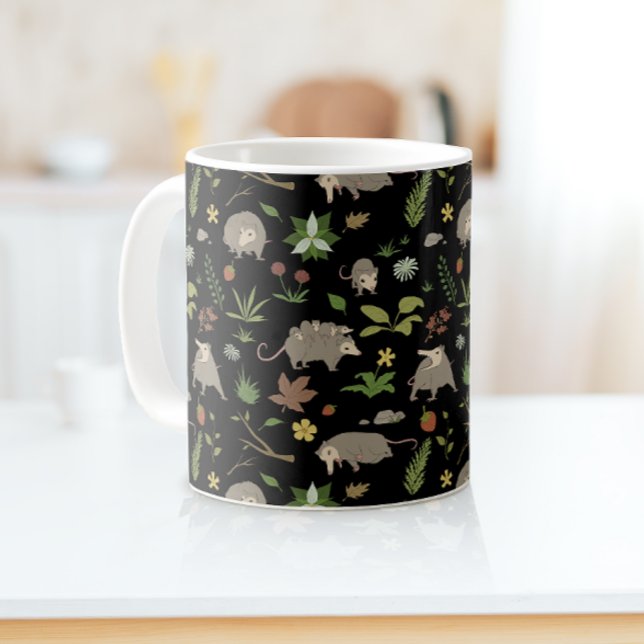 Posuméer i Berry Fält i Black Kaffemugg (Skapare uppladdad)