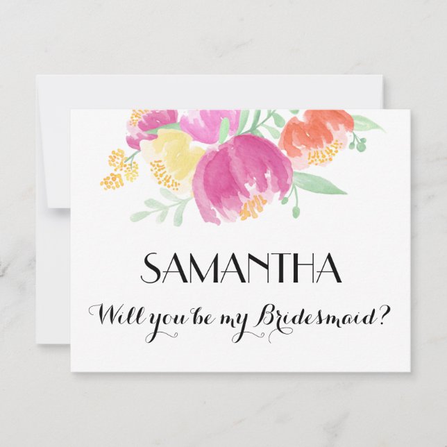 Posy Garden | Bridesmaid Inbjudningar (Framsida)