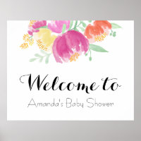 Posy Garden Welcome Poster
