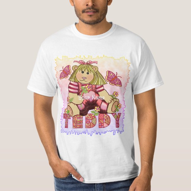 Posy Teddy Bear  T Shirt (Framsida)