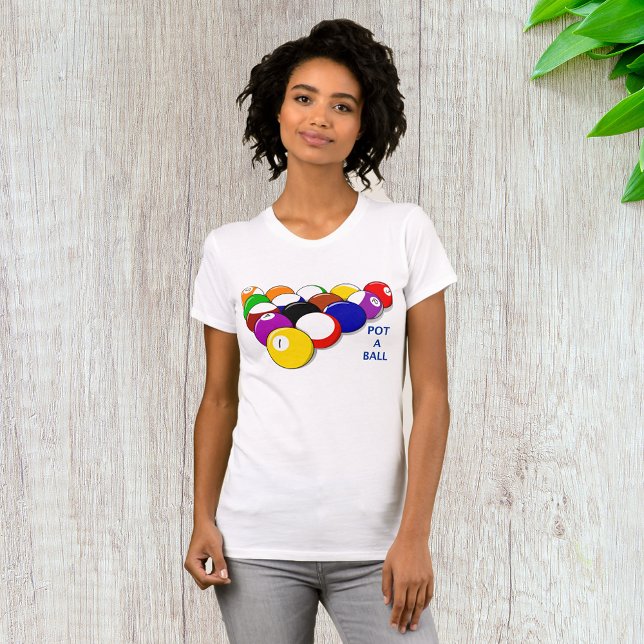 Pot A Boll Billiards Womens T-Shirt (Skapare uppladdad)