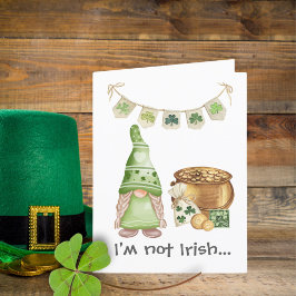 Pot av Guld Flirty Gnome Funny St Patrick Day Card Meddelande