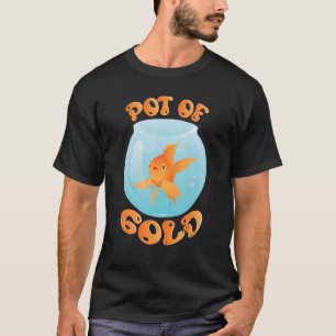 Pot av Guld guldfiskfiske Akvarist Aquarium T Shirt