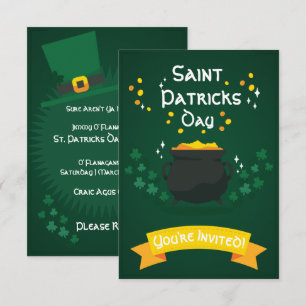 Pot av Guld Inbjudningar till St. Patricks Day Pa
