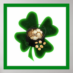 Pot av Guld och Big Shamrock Poster