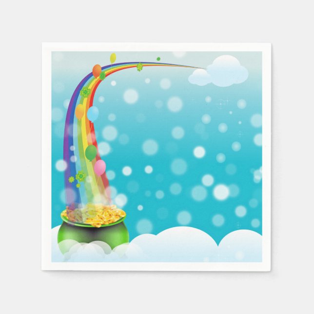 Pot av Guld och regnbåge Pappersservett (Framsidan)
