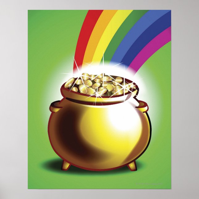 Pot av guld och regnbåge poster (Framsidan)