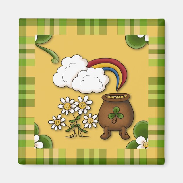 Pot av Guld Play St. Patrick's Fridge Magnet (Framsidan)