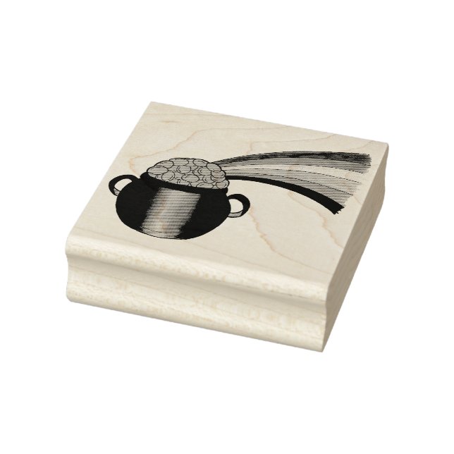 Pot av Guld Rainbow Saint patrick's day Klöver Stämpel (Stämpel)