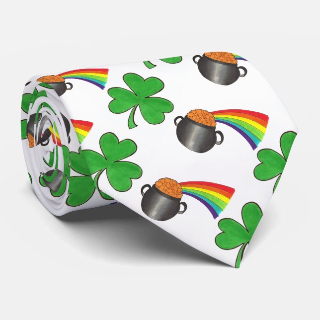 Pot av Guld Rainbow Shamrock St. Patrick's Day Slips (Rullad)
