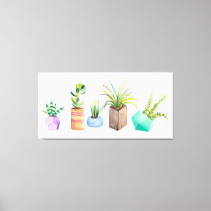 Pot av Succulents Canvastryck