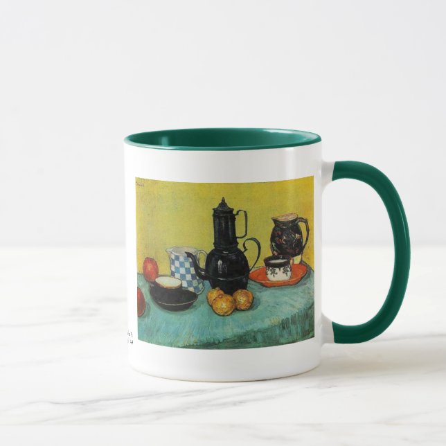 Pot av Vincent van Gogh Pot med blått ekelkaffe Mugg (Höger)