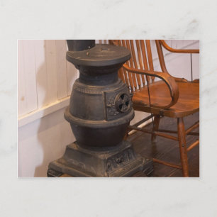 Pot Belly Stove Vykort