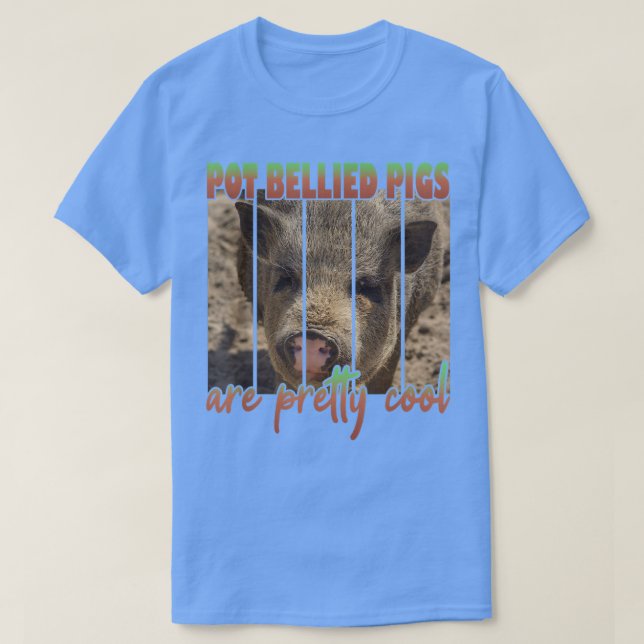 Pot Bellzed Grisar är Söt Coola5073 T Shirt (Design framsida)