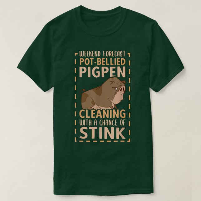 Pot Bellzed Pigpen Städning- Gris Breeder Design P T Shirt (Design framsida)