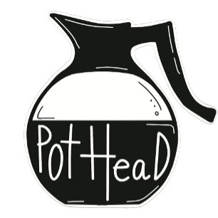 Pot Head Coffee Älskare Coffee Pot Sticker Klistermärken