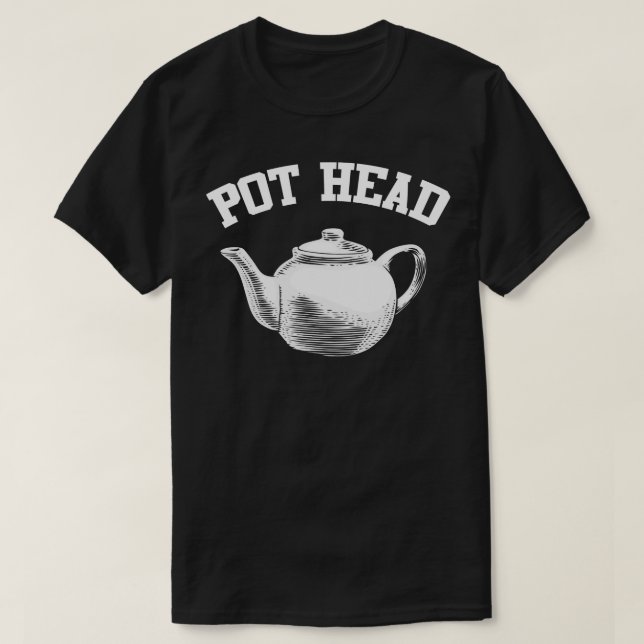 Pot Head Coffee Älskare T Shirt (Design framsida)
