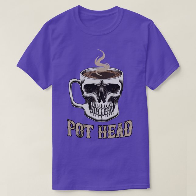 Pot Head Coffee T Shirt (Design framsida)