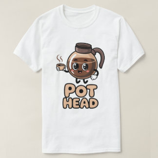 Pot Head Cute Kawaii Cafe Funny Coffee Lover Gift T Shirt