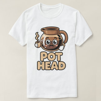Pot Head Cute Kawaii Cafe Funny Coffee Lover Gift T Shirt