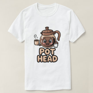 Pot Head Cute Kawaii Cafe Funny Coffee Lover Gift T Shirt