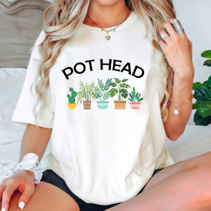 Pot Head Indoor Gardener Mamma Birthday white T Shirt