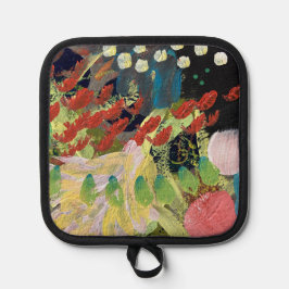 Pot Holder i Blommor i nattkonstruktionen