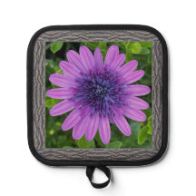 Pot Holder med Lila African Daisy