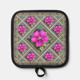 Pot Holder med Magenta Hibiscus