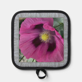 Pot Holder med Magenta Poppy