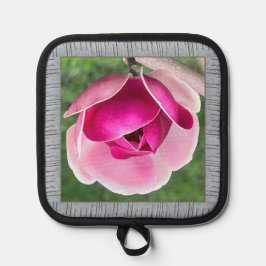 Pot Holder med vacker Rosa Magnolia