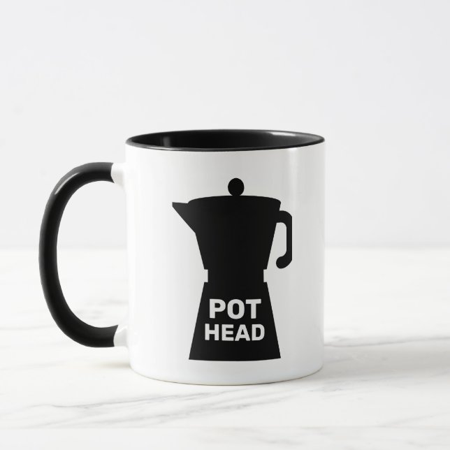 POT HUAD FUNNY COFFEE MUGG (Vänster)