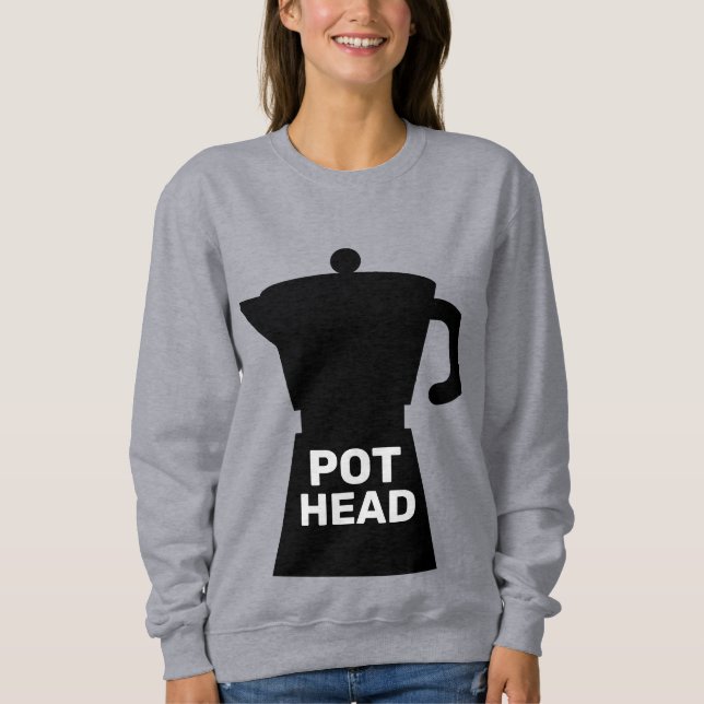 POT HUAD FUNNY COFFEE T SHIRT (Framsida)