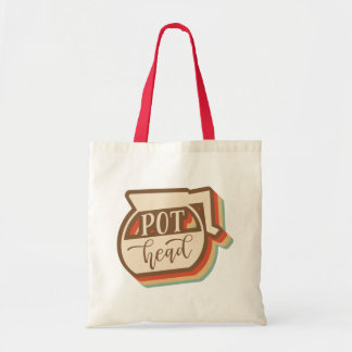 Pot-huvud| Retro Coffee Älskare Funny Tygkasse