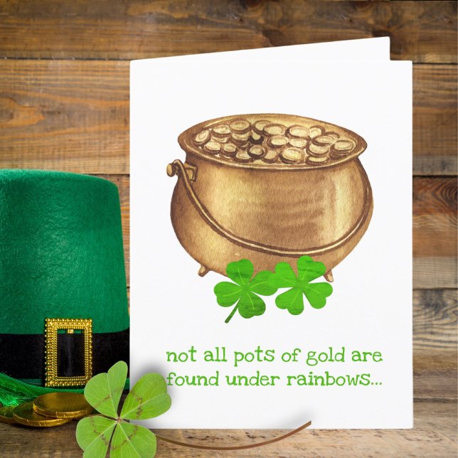 Pot-kort för St patricks day Klöver Meddelande (Skapare uppladdad)