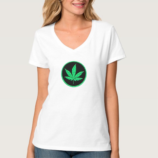 Pot nation ogräs lövs ogräs älskare t-shirt design (Framsida)
