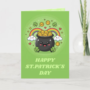 Pot O' Gold Kul St. Patrick's Day-kort Kort