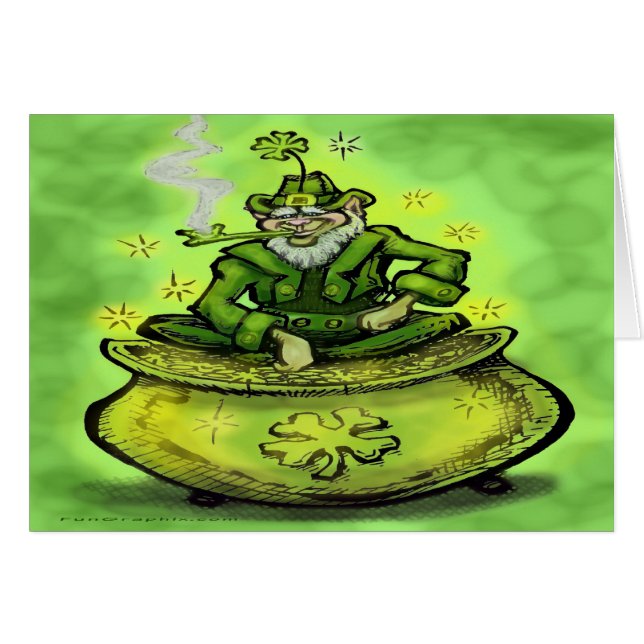 Pot O Guld Hälsningskort (Framsidan Horizontal)