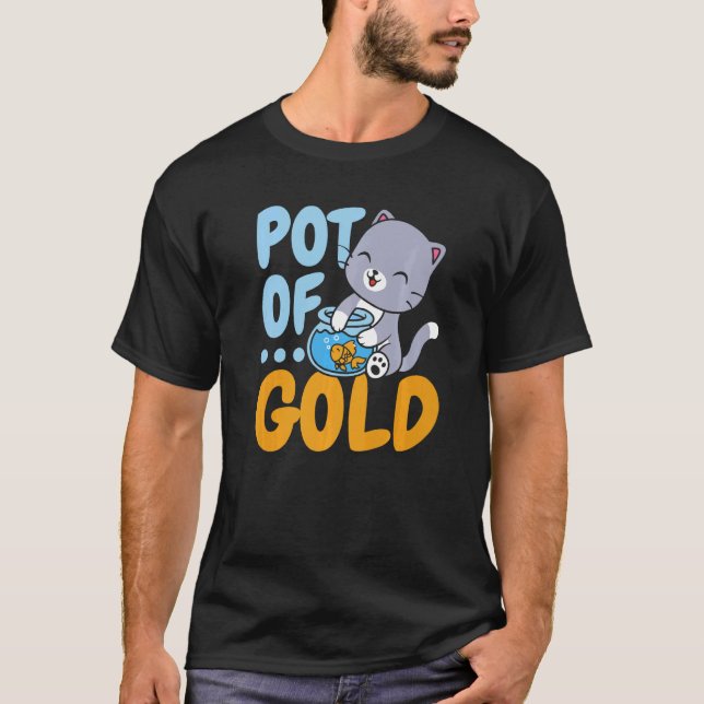 Pot Of Gold Fish Aquarist Fishkeeping Goldfish T Shirt (Framsida)