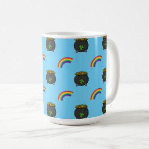 Pot of Guld Rainbow Tecknad Kaffemugg