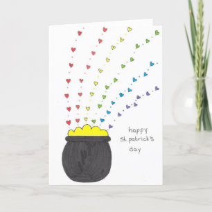 Pot of Guld St. Patrick's Day Folding Card Helgkort