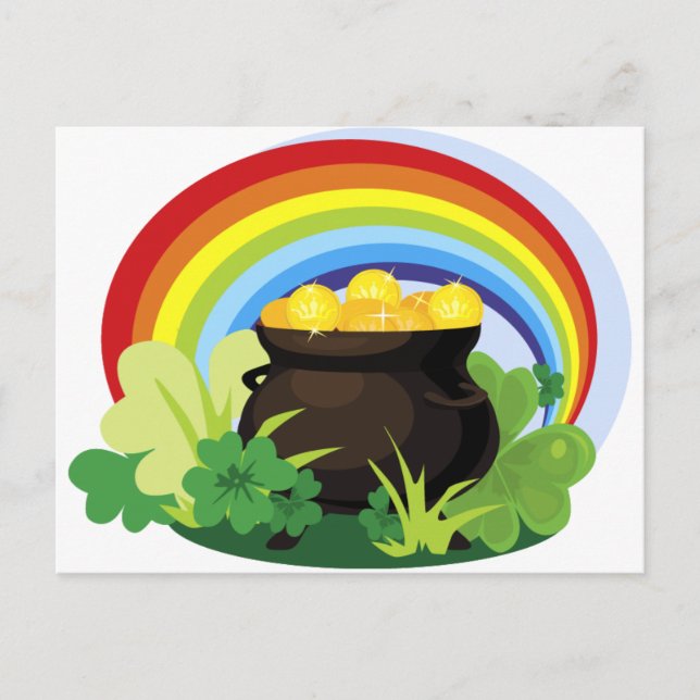 Pot of Guld St. Patrick's Day Gift Vykort (Framsida)