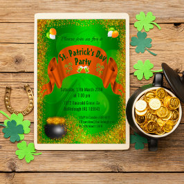 Pot of Guld St. Patrick's Day Investigation Inbjudningar