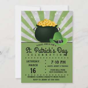 Pot o'Guld Leprechaun Hat Inbjudningar