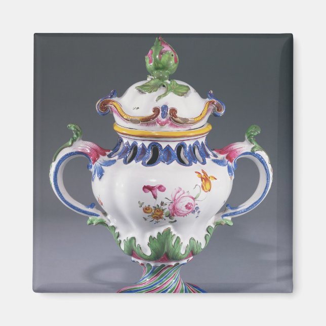 Pot-pourri Vas, framställd i Strasbourg, c.1754-60 Magnet (Framsidan)
