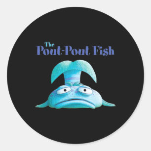 Pot Pout Fisk Fiskare Rolig Fisk Fan Cute F Runt Klistermärke