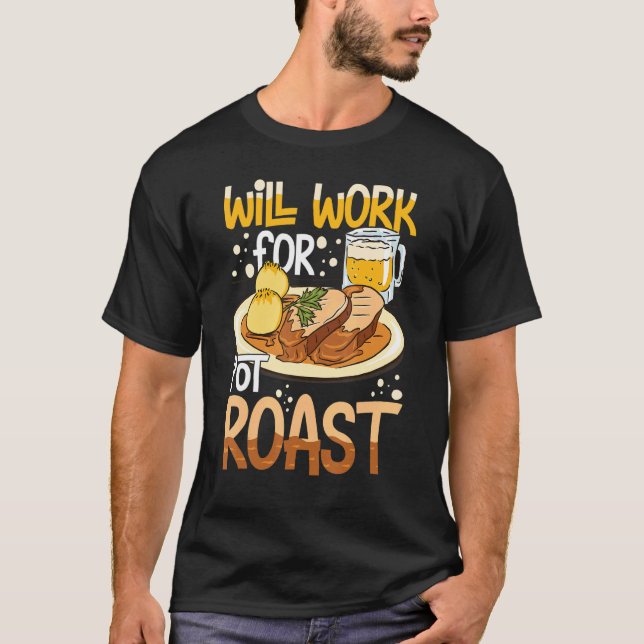 Pot Roast Recipe Långsam dragning av Kött T Shirt (Framsida)